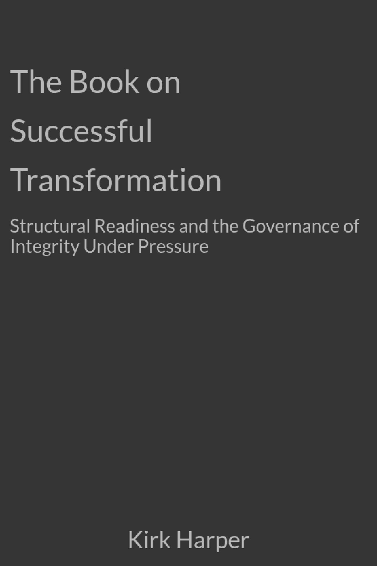 The Book on Successful Transformation — front cover